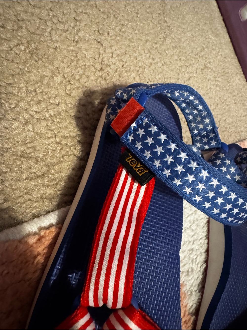 Teva Navy Blue and Red Star-Print Sport Sandals - Picture 6 of 7